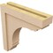 Ekena Millwork 4"W x 16"D x 16"H Thin Warren Rough Cedar Woodgrain TimberThane Corbel, Primed Tan CORUR04X16X16WARRCPR - alternate 4